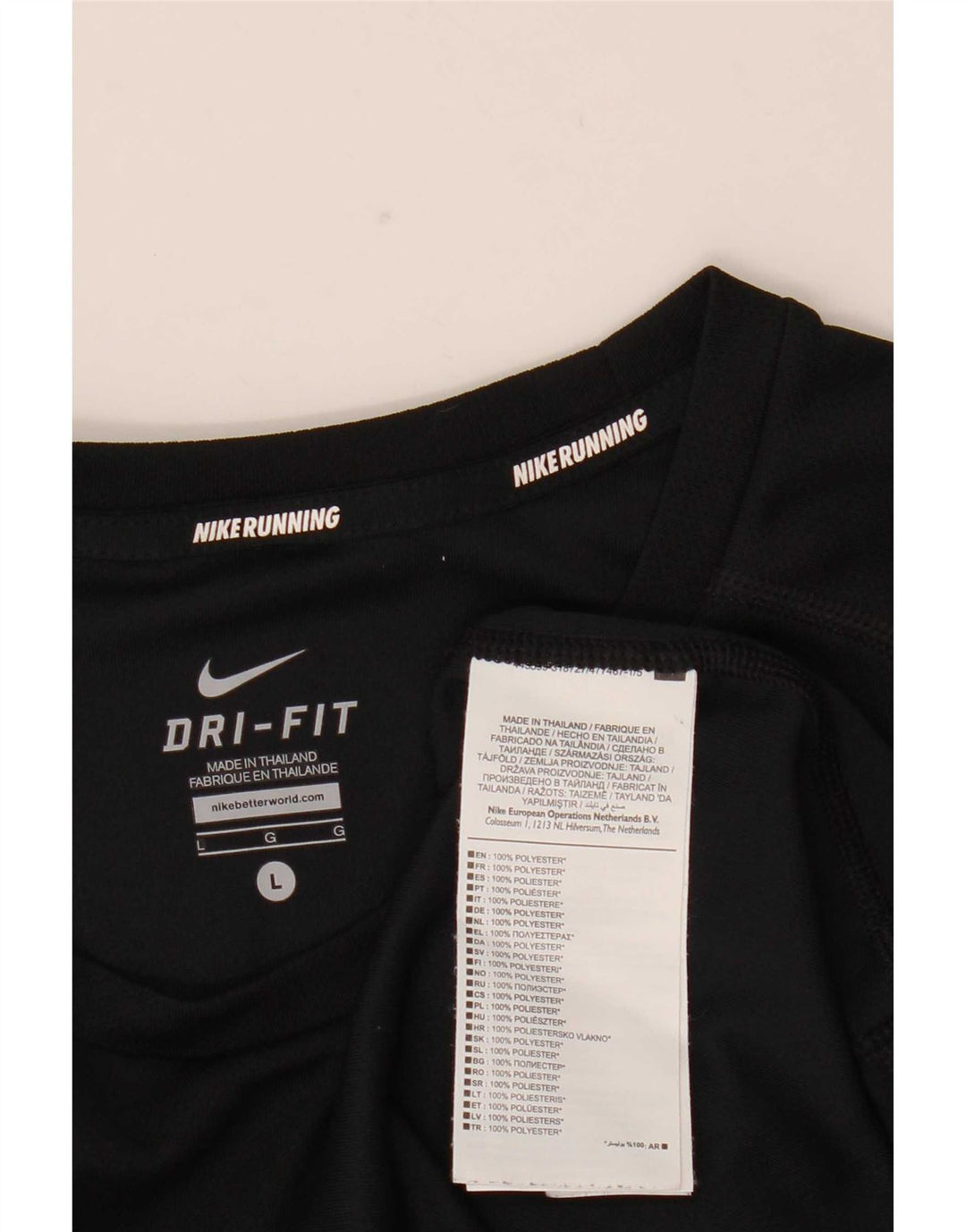 Ανδρικό τοπ Nike Dri Fit Μακρυμάνικο μεγάλο μαύρο πολυεστέρα