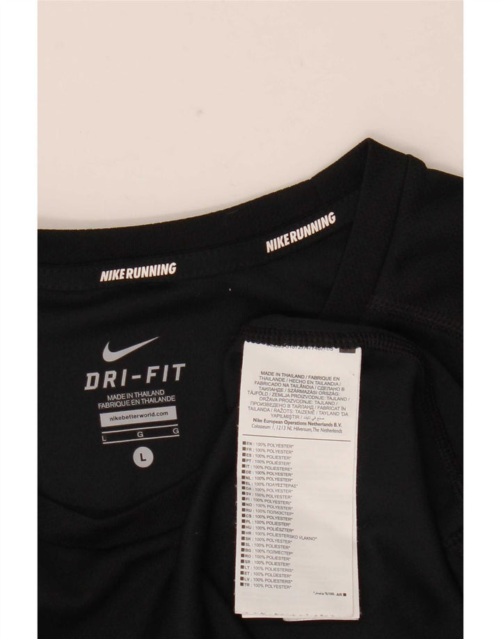 Ανδρικό τοπ Nike Dri Fit Μακρυμάνικο μεγάλο μαύρο πολυεστέρα