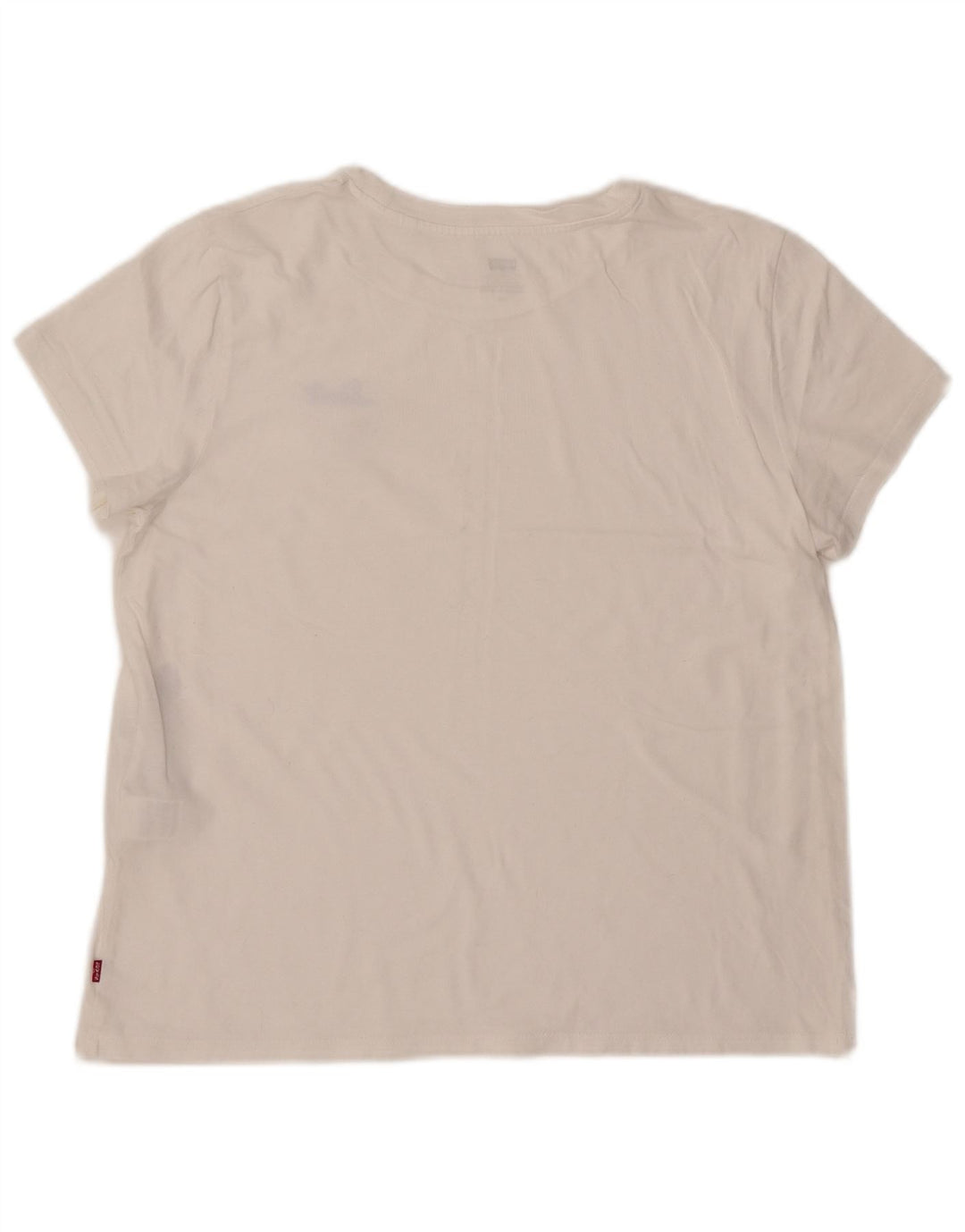 Γυναικείο T-Shirt LEVI'S Top UK 14 μεγάλο λευκό βαμβακερό