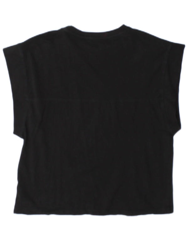 Zara Γυναικείο T-Shirt Top UK 14 Medium Black