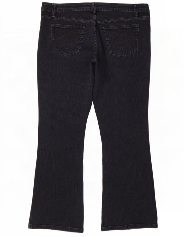 Marks & Spencer Γυναικείο Αυτόγραφο Bootcut Jeans UK 22 3XL W42 L31 Μαύρο