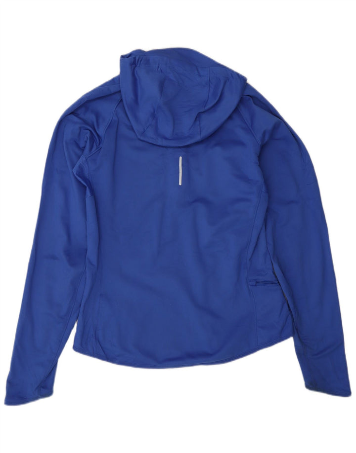 NIKE Womens Dri Fit Hooded Pullover Tracksuit Top UK 12 Medium Blue Vintage Nike and Second-Hand Nike from Messina Hembry 