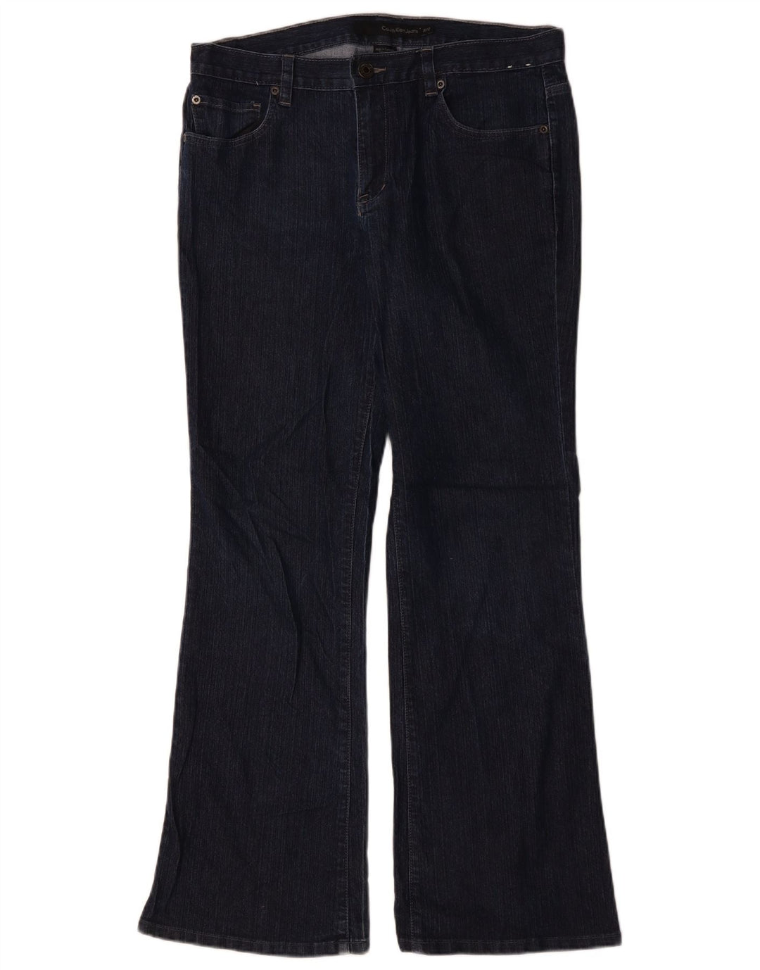 Calvin Klein Γυναικεία Bootcut Τζιν US 12 Large W34 L31 Navy Blue Cotton