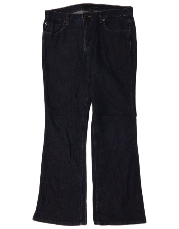 Calvin Klein Γυναικεία Bootcut Τζιν US 12 Large W34 L31 Navy Blue Cotton