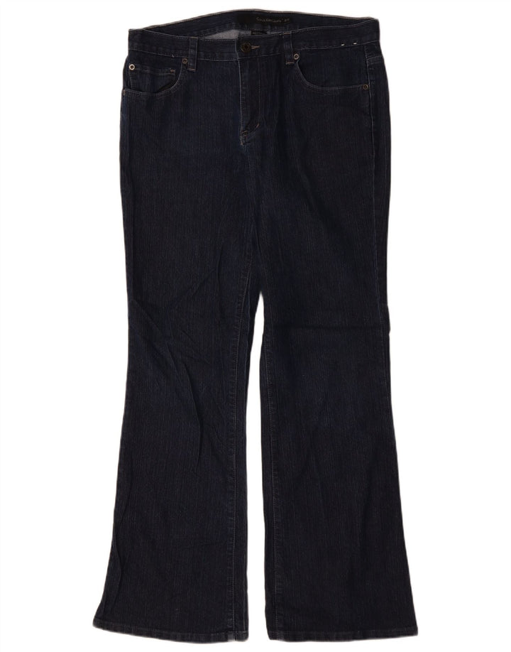 Calvin Klein Γυναικεία Bootcut Τζιν US 12 Large W34 L31 Navy Blue Cotton