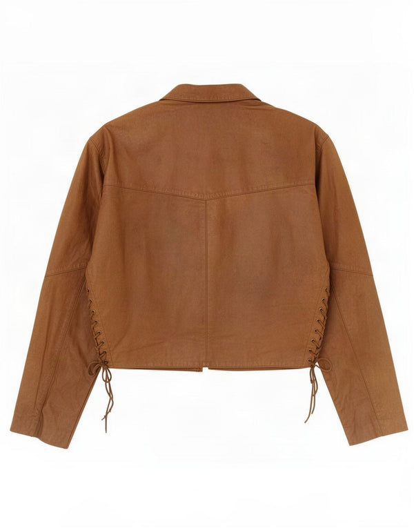 Vintage Γυναικείο Δερμάτινο Μπουφάν UK 18 XL Καφέ