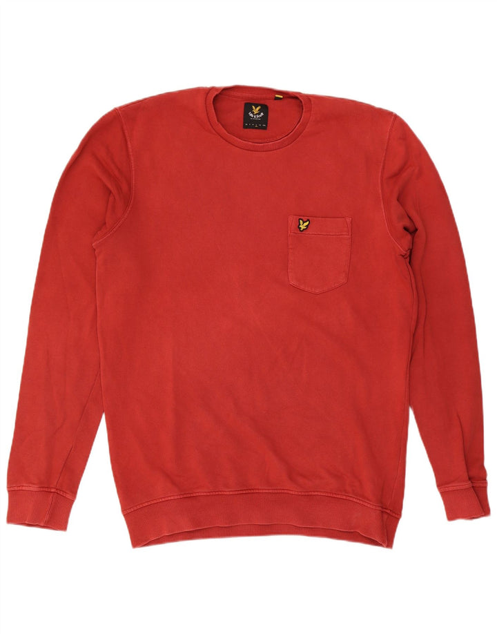 Ανδρικό φούτερ Lyle & Scott Jumper μεγάλο κόκκινο βαμβακερό