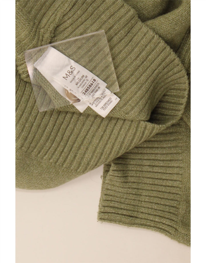 Marks & Spencer Γυναικείο πουλόβερ με ζακέτα μεγάλου μεγέθους UK 14 Medium Khaki