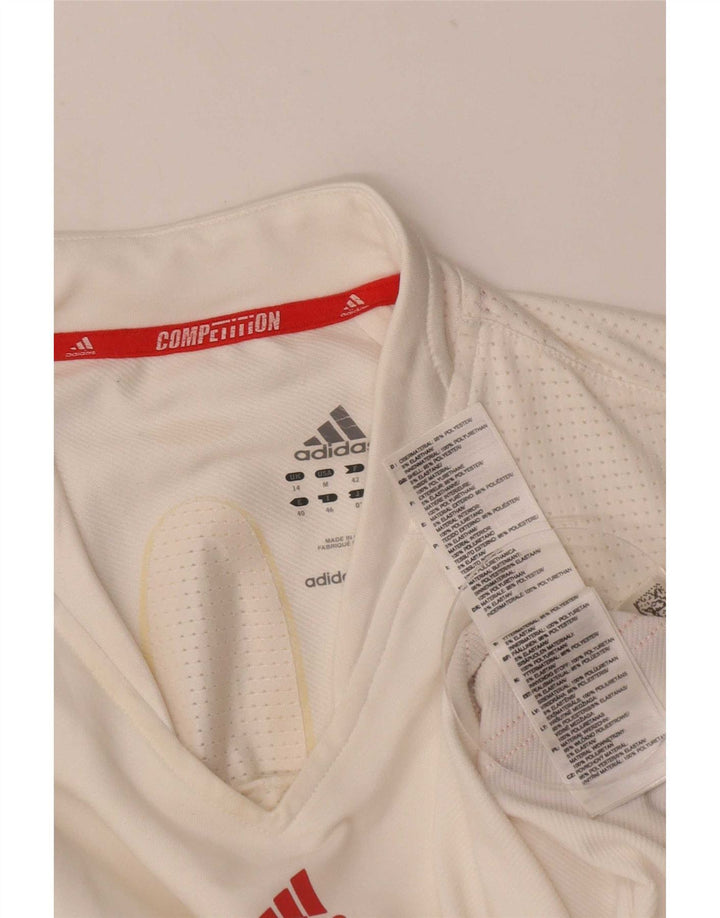 Adidas Γυναικείο Γιλέκο Τοπ UK 14 Μεσαίου Λευκού Πολυεστέρας