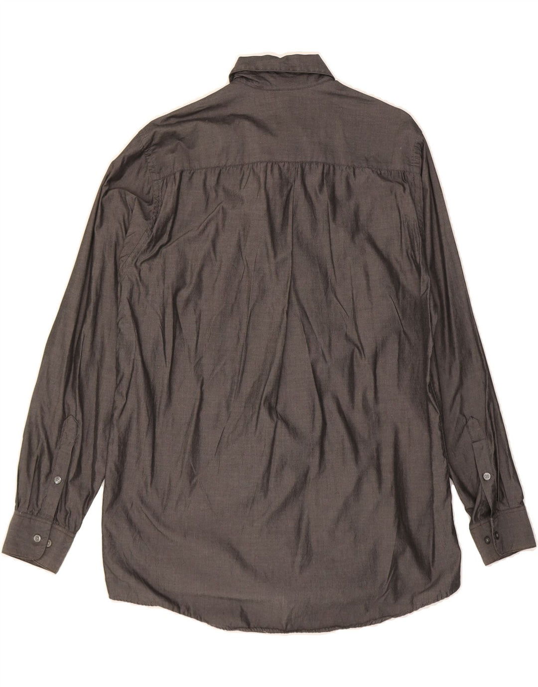 DKNY Mens Shirt Size 16 Large Grey Cotton Vintage Dkny and Second-Hand Dkny from Messina Hembry 