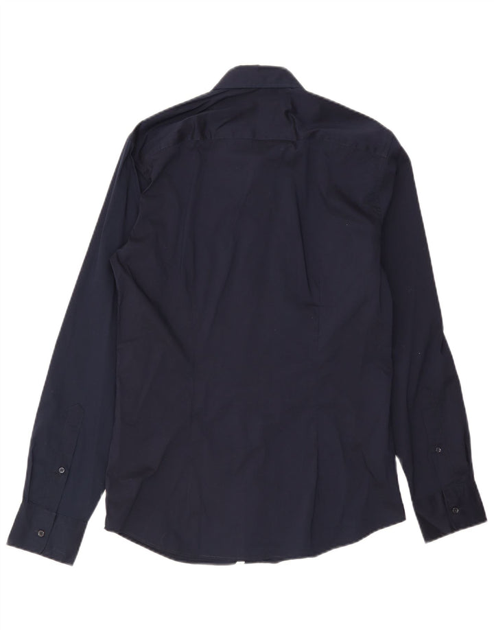Ανδρικό Πουκάμισο Benetton Μικρό Βαμβακερό Navy Blue