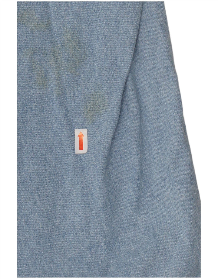 Ανδρικό κοντομάνικο τζιν πουκάμισο CARRERA 43/44 XL Μπλε βαμβακερό