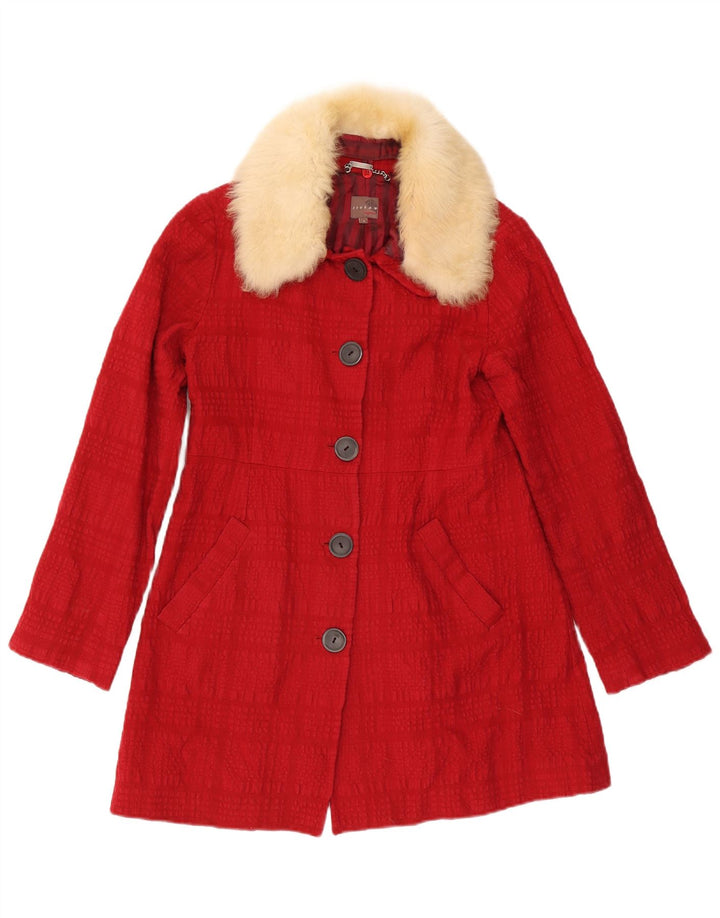 Γυναικείο πανωφόρι Jigsaw UK 8 Small Red Check Cotton