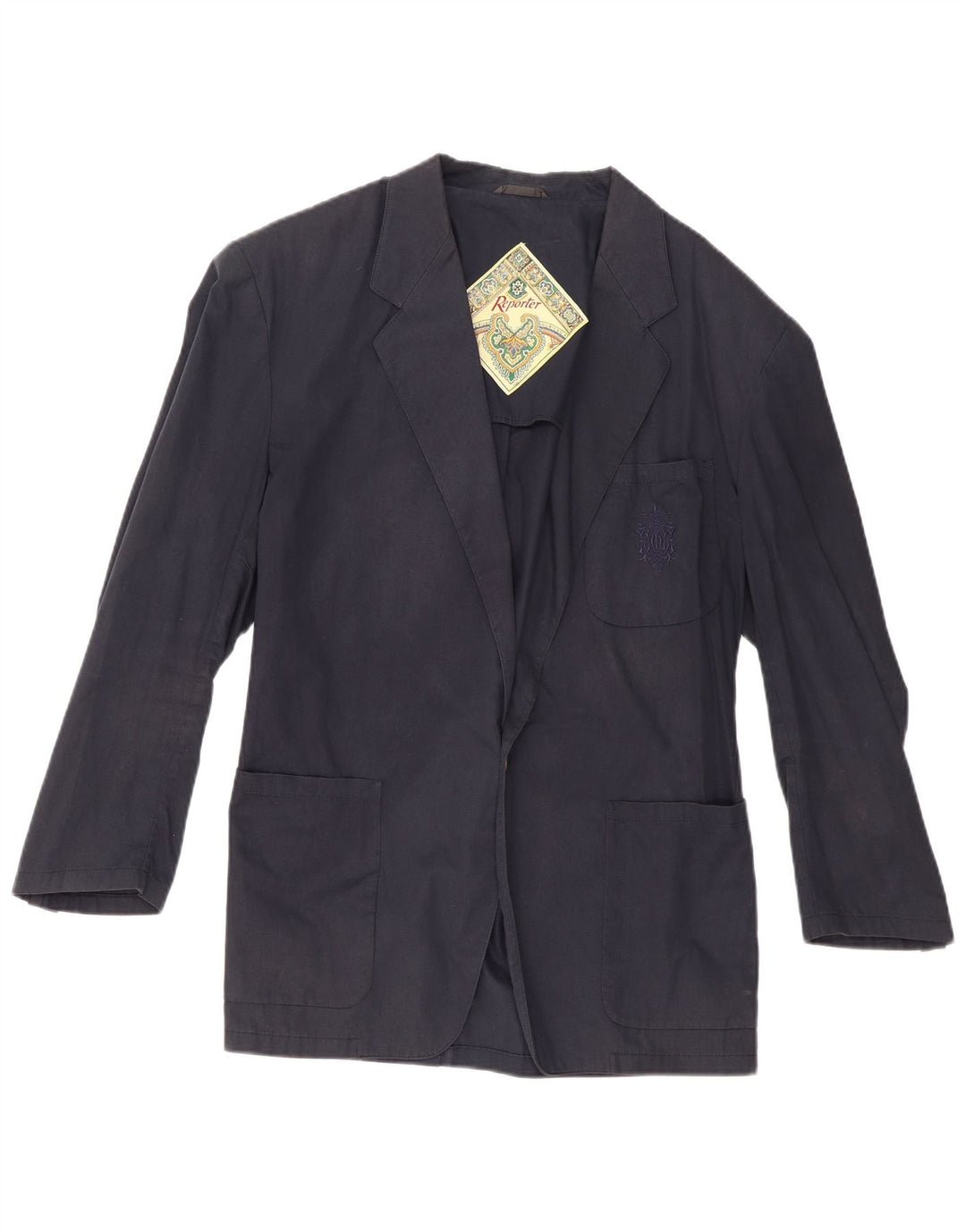 Reporter Ανδρικό Μπουφάν Blazer 1 Κουμπί IT 52 XL Navy Blue Cotton