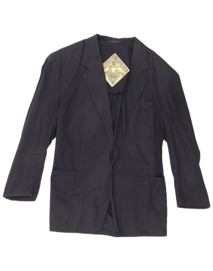 Reporter Ανδρικό Μπουφάν Blazer 1 Κουμπί IT 52 XL Navy Blue Cotton