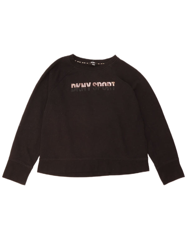 Γυναικείο Φούτερ Dkny Graphic Jumper UK 18 XL Μαύρο βαμβακερό