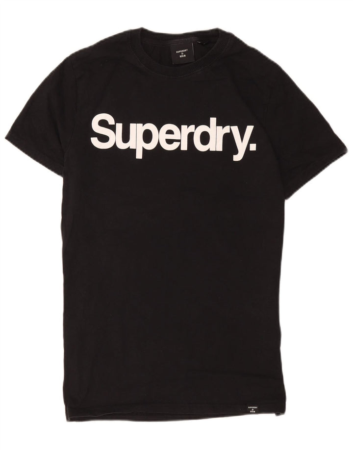 Ανδρικό γραφικό T-Shirt Superdry Top Μεσαίο μαύρο βαμβακερό