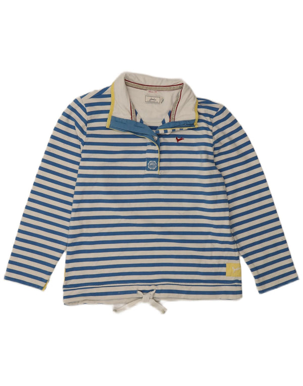 Joules γυναικεία φούτερ κλασική εφαρμογή Jumper UK 14 Μεγάλο μπλε ριγέ βαμβακερό
