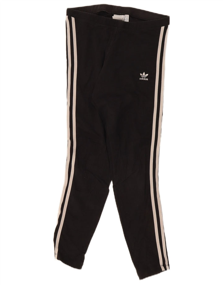 Γυναικείο κολάν Adidas UK 14 Μεσαίο μαύρο βαμβακερό