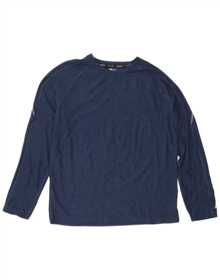 RUSSELL ATHLETIC Boys Top Long Sleeve 15-16 Years 2XL  Navy Blue Polyester