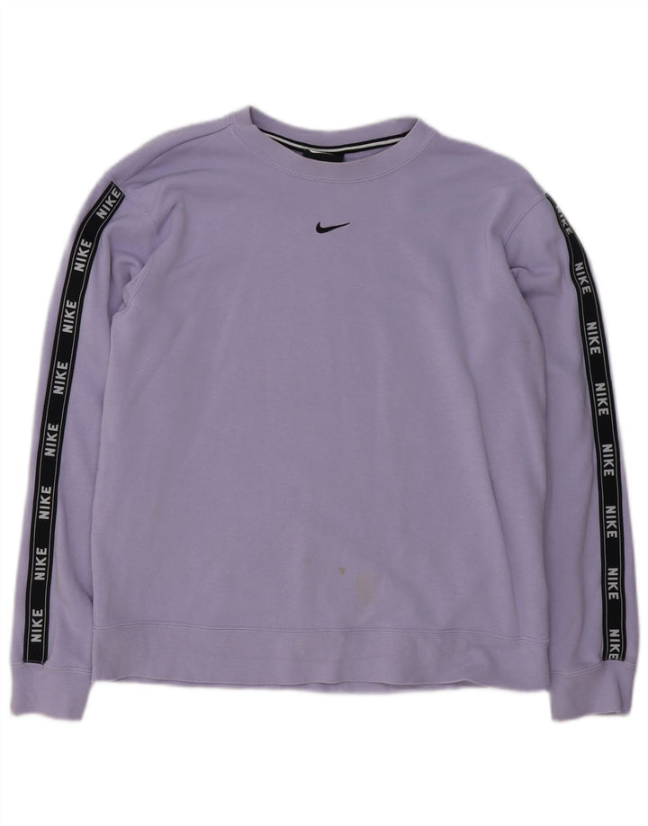 Γυναικείο γραφικό φούτερ Nike Jumper UK 14 μεσαίο μωβ βαμβακερό