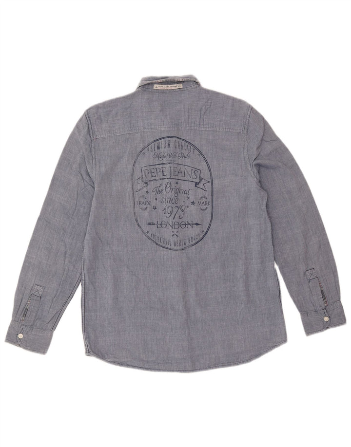 PEPE Jeans Γυναικείο Πουκάμισο UK 14 Medium Blue