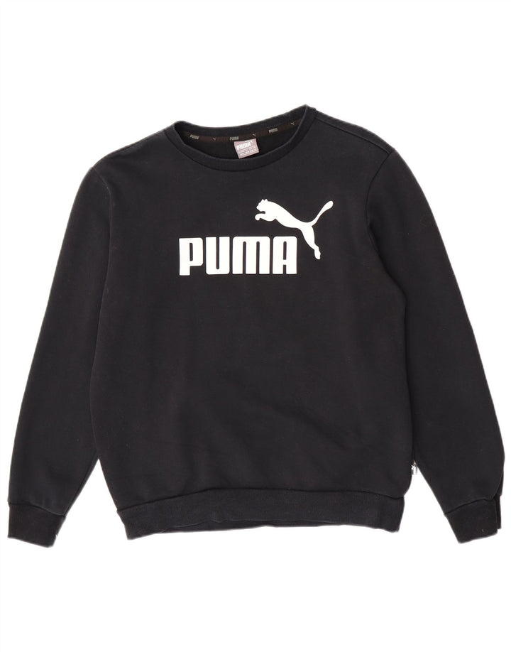 Ανδρικό γραφικό φούτερ Puma Jumper Μεσαίο μαύρο βαμβακερό