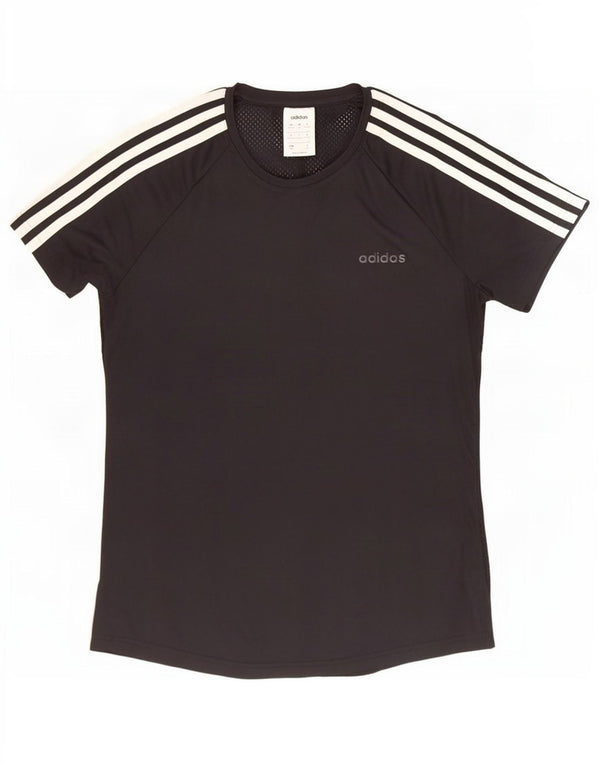 Adidas Γυναικείο T-Shirt Climalite Top UK 12/14 Medium Black Polyester