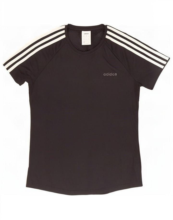 Adidas Γυναικείο T-Shirt Climalite Top UK 12/14 Medium Black Polyester