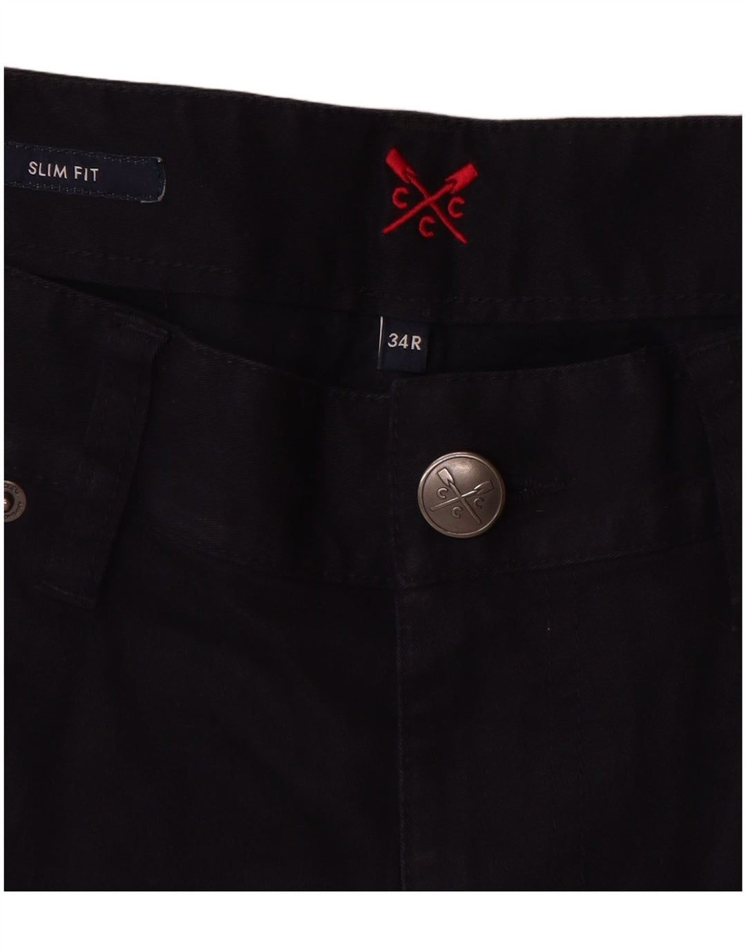 CREW ΕΝΔΥΜΑΤΑ Γυναικεία Slim Fit Casual Παντελόνια W34 L31 Navy Blue Cotton