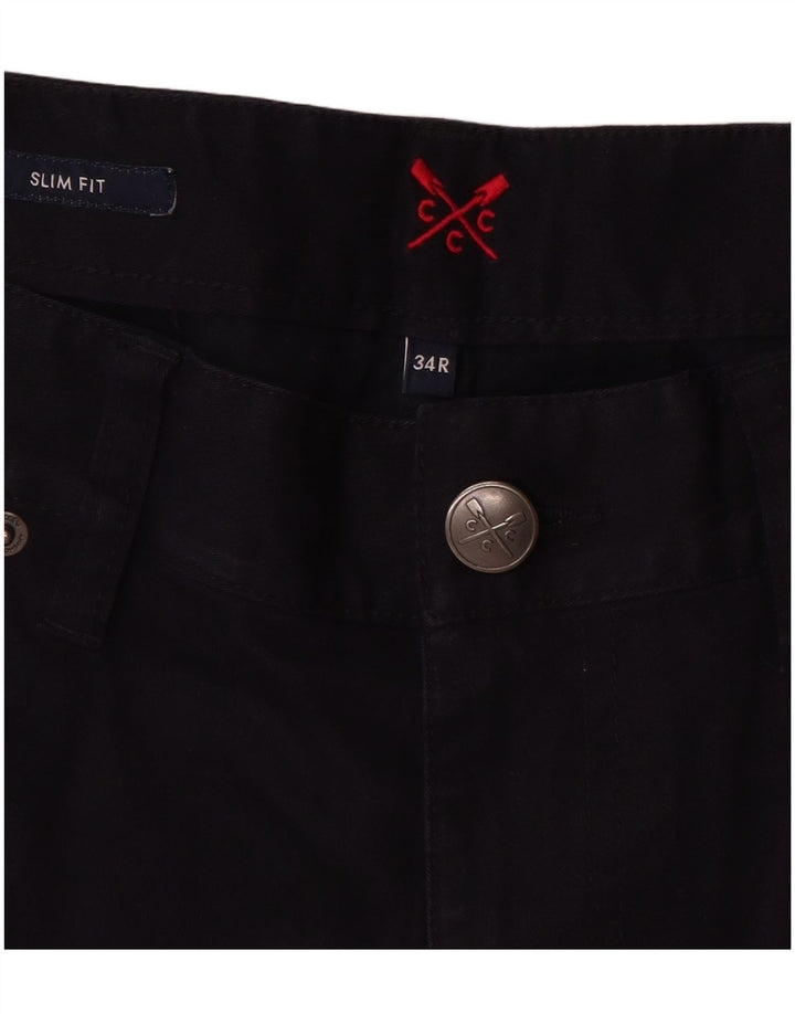 CREW ΕΝΔΥΜΑΤΑ Γυναικεία Slim Fit Casual Παντελόνια W34 L31 Navy Blue Cotton