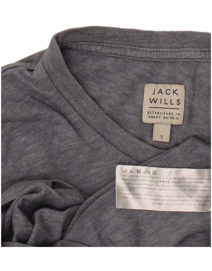 Ανδρικό μπλουζάκι Jack Wills Μπλουζάκι από βαμβακερό μικρό γκρι χρώμα
