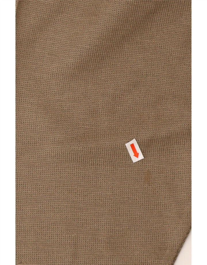 VINTAGE Ανδρικό πουλόβερ ζακέτα σε χαλαρή εφαρμογή Μεγάλο πράσινο ριγέ πολυαμίδιο