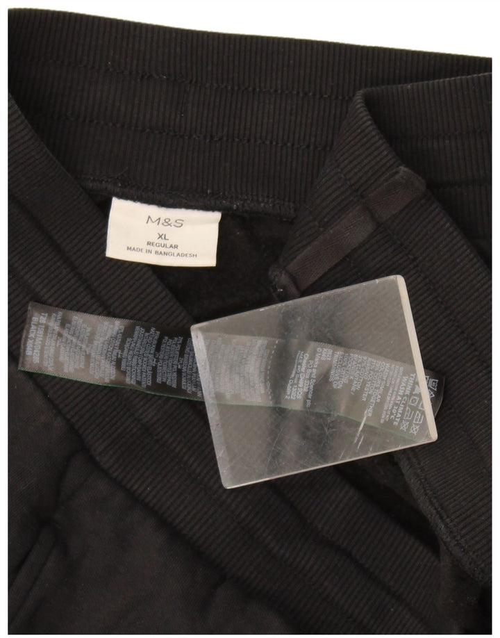 Marks & Spencer Ανδρική φόρμα κανονική Παντελόνι Joggers XL Μαύρο βαμβακερό