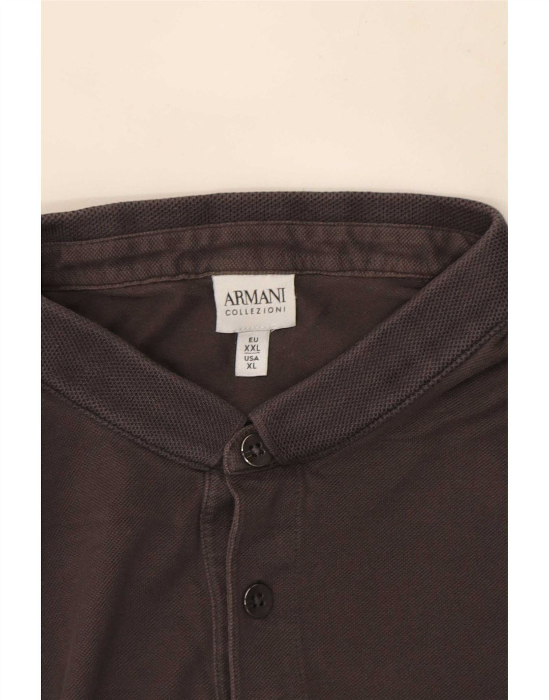 Armani Ανδρικό Πόλο Μπλουζάκι XL Γκρι βαμβακερό