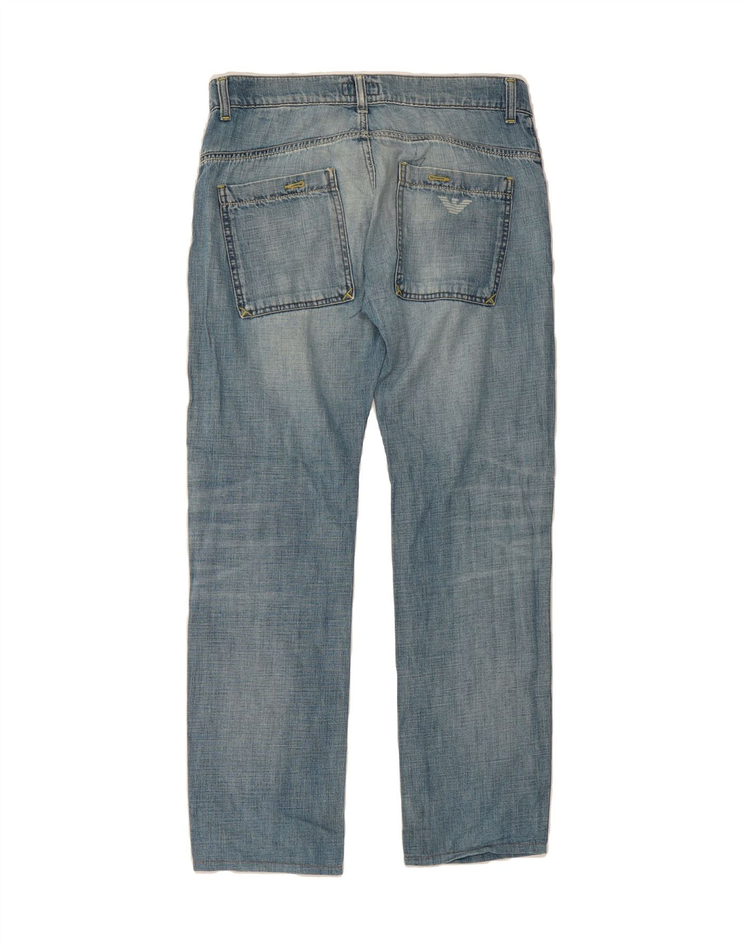 ARMANI Womens Straight Jeans W27 L27 Blue Cotton Vintage Armani and Second-Hand Armani from Messina Hembry 