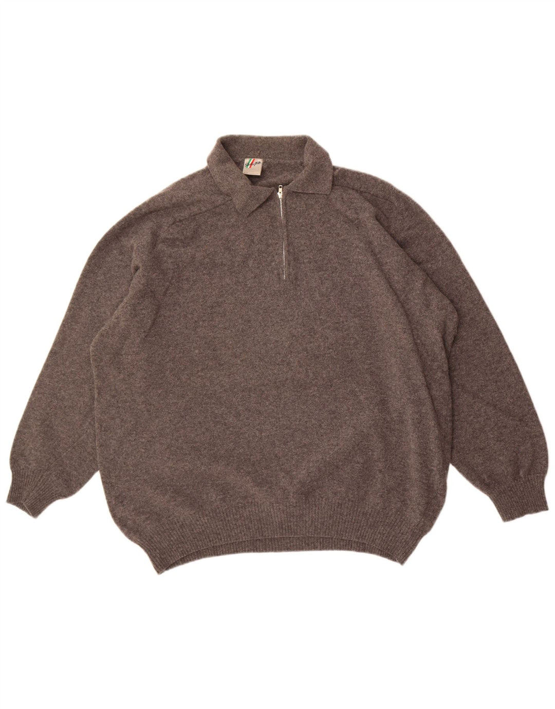 Walbusch Ανδρικό στούντιο Pitti Polo πουλόβερ με λαιμόκοψη 2XL γκρι παρθένο μαλλί