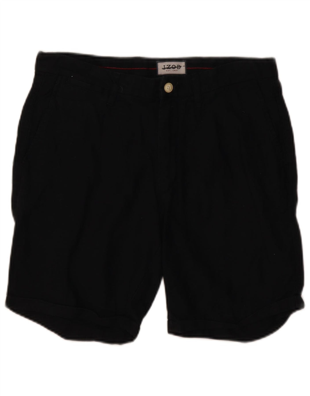 Ανδρικό σορτς Chino Izod W32 μεσαίο μαύρο βαμβακερό