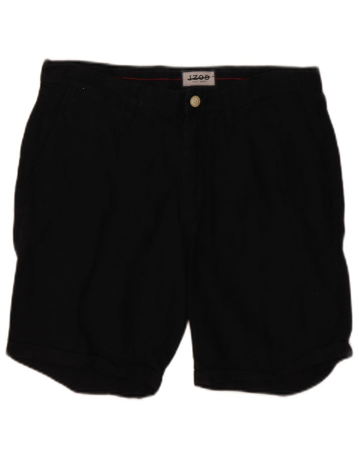 Ανδρικό σορτς Chino Izod W32 μεσαίο μαύρο βαμβακερό