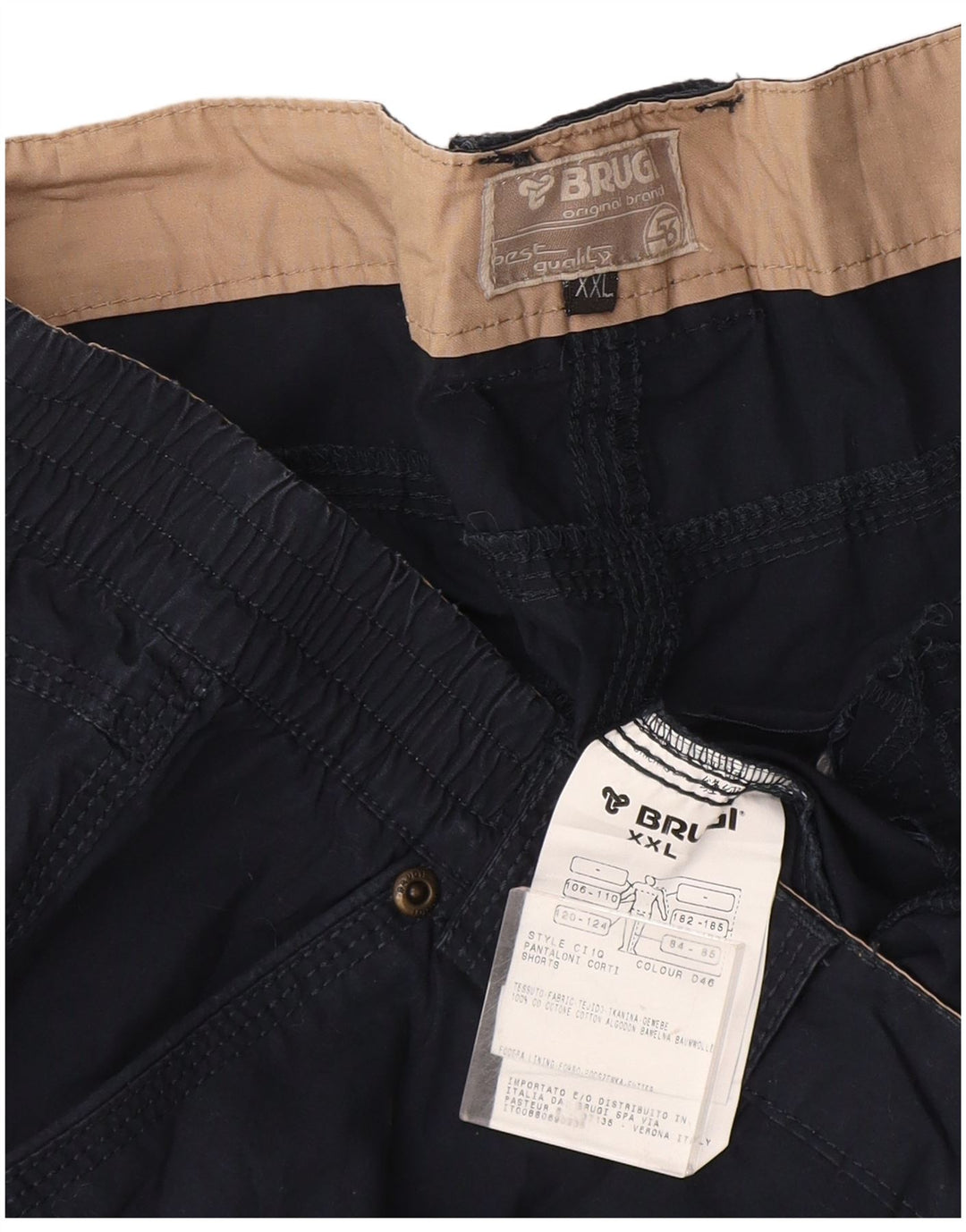 Brugi Ανδρικό σορτς Cargo 2XL W44 Navy Blue Cotton