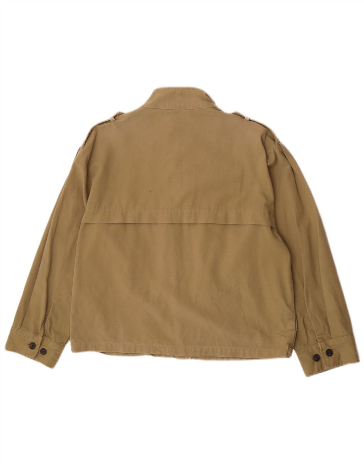 Zara Γυναικείο Στρατιωτικό Μπουφάν UK 10 Small Khaki Cotton