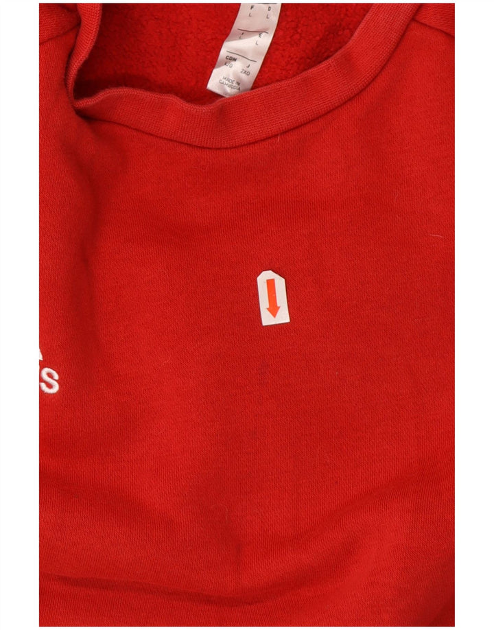 Ανδρικό φούτερ Adidas Jumper μεγάλο κόκκινο βαμβακερό