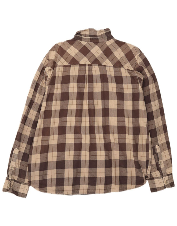 Ανδρικό φανελένιο πουκάμισο Mountain Warehouse 2XL Καφέ βαμβακερό καρό