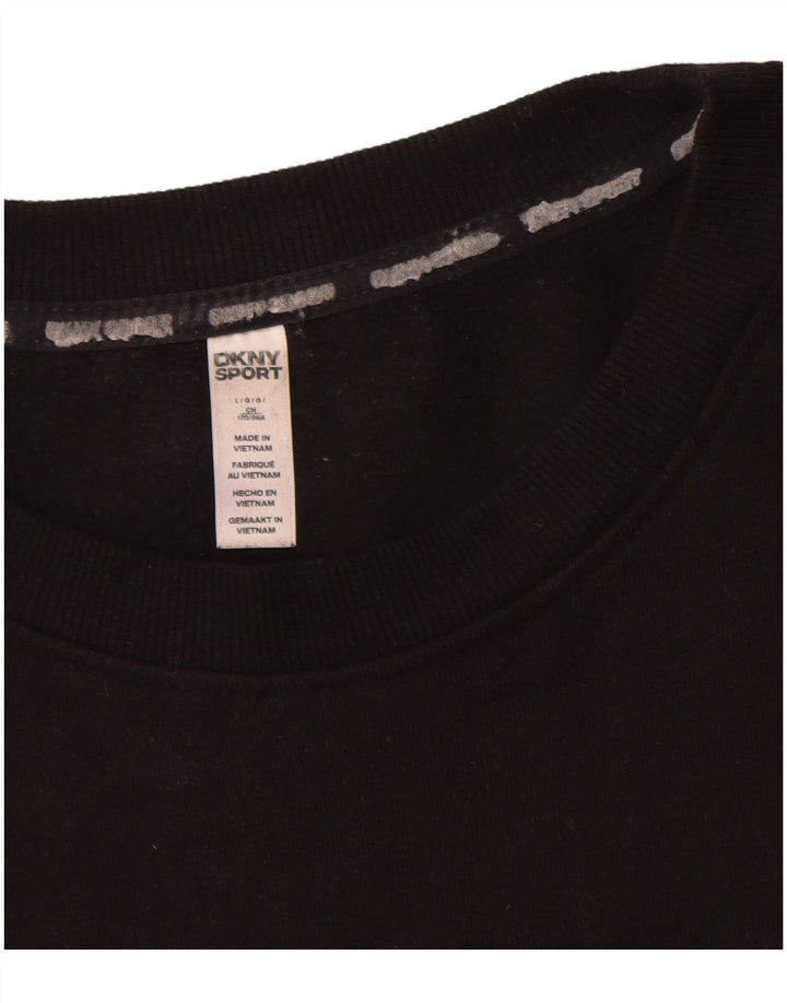 Ανδρικό γραφικό φούτερ Dkny Jumper μεγάλο μαύρο βαμβακερό