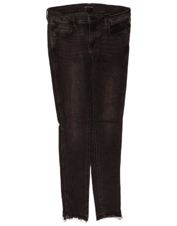 Levi's Womens Line 8 Skinny Jeans W31 L30 Μαύρο βαμβακερό