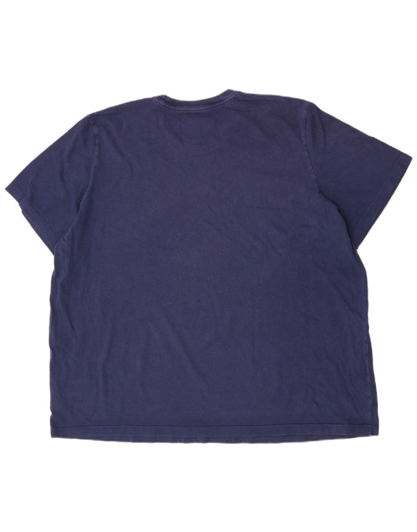 Ανδρικό T-Shirt Adidas Top 3XL Navy Blue από βαμβάκι