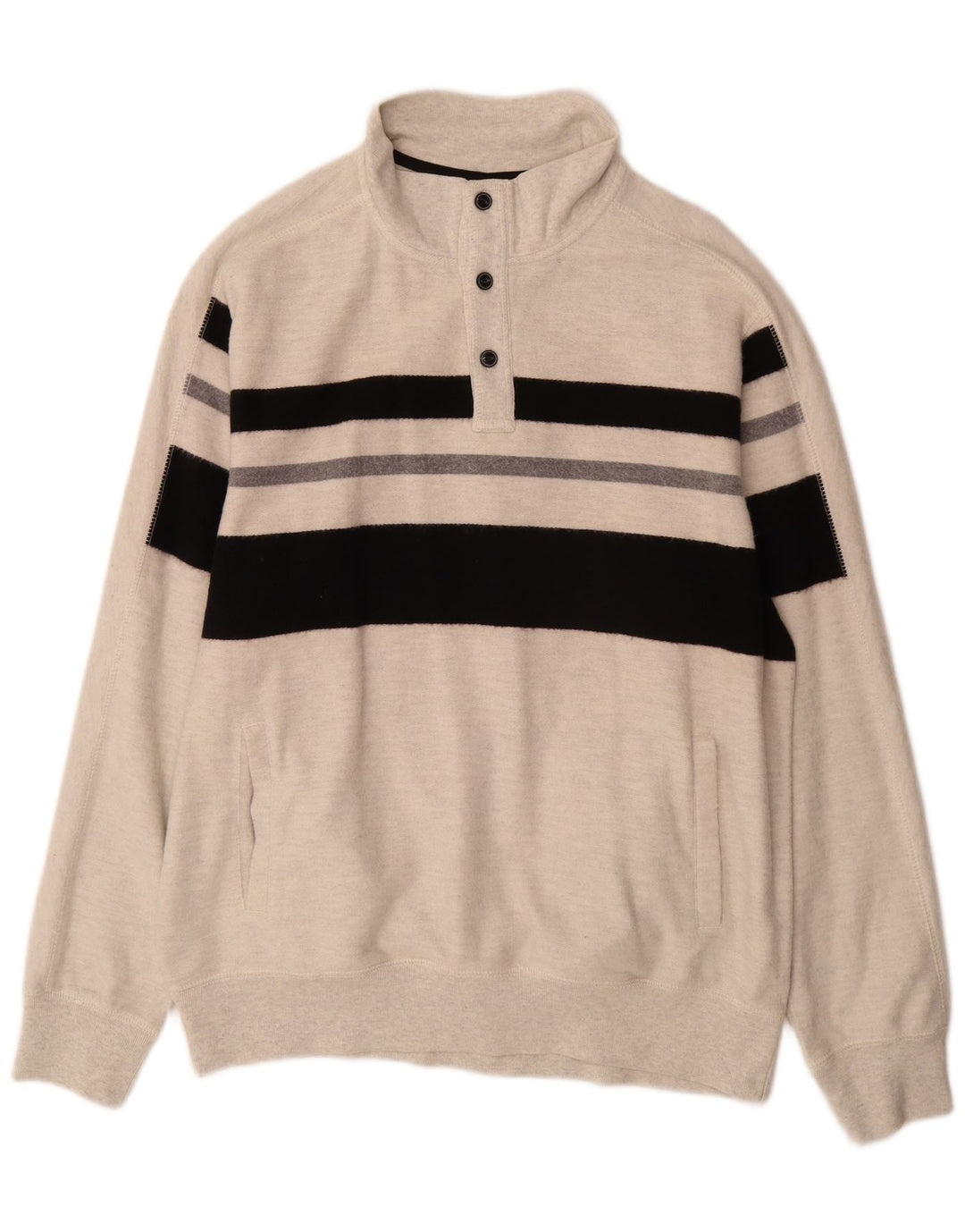 Chaps Ανδρικό φούτερ με λαιμόκοψη Jumper XL Γκρι χρώματος βαμβακερό