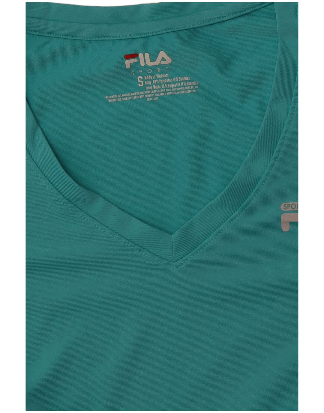 FILA Γυναικείο T-Shirt Top UK 8 Small Turquoise Polyester