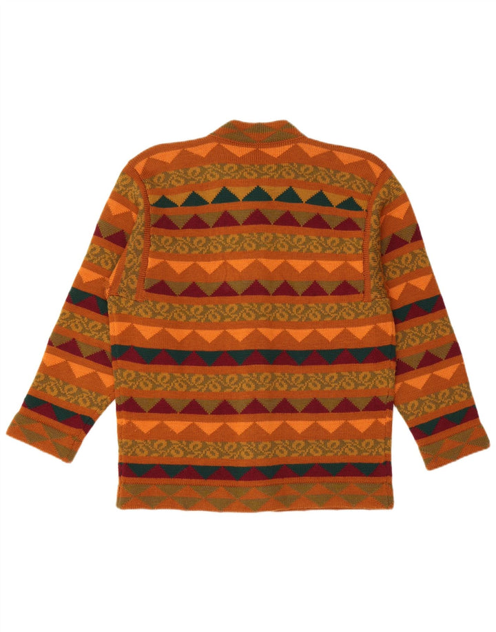 VINTAGE Γυναικεία Πλεκτή Φούστα 2 τεμαχίων UK 14 Medium W28 Καφέ Γεωμετρική