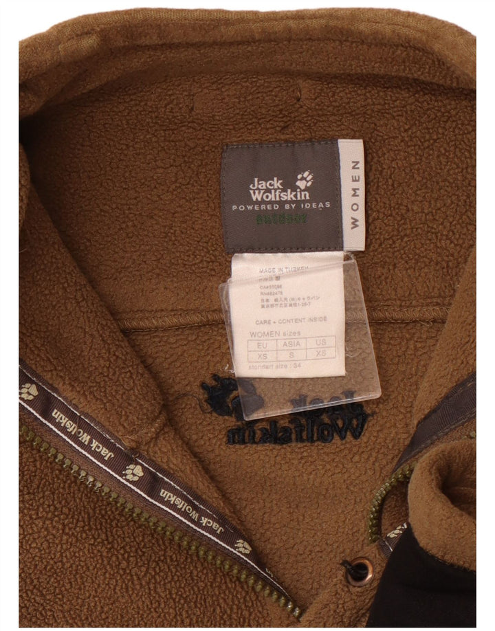 JACK WOLFSKIN Γυναικείο μεγάλο φλις μπουφάν UK 6 XS καφέ